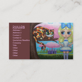 Alice and the Cheshire Cat Business Card