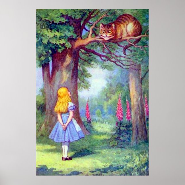 Alice and the Cheshire Cat Full Colour Poster (Front)