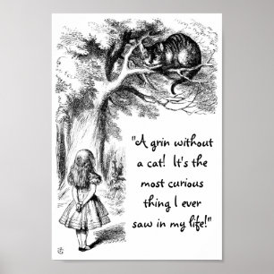 Alice and the Cheshire Cat Poster