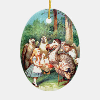 Alice and The Dodo Bird in Wonderland Ceramic Tree Decoration