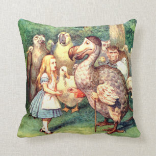 Alice and the Dodo Bird in Wonderland Cushion
