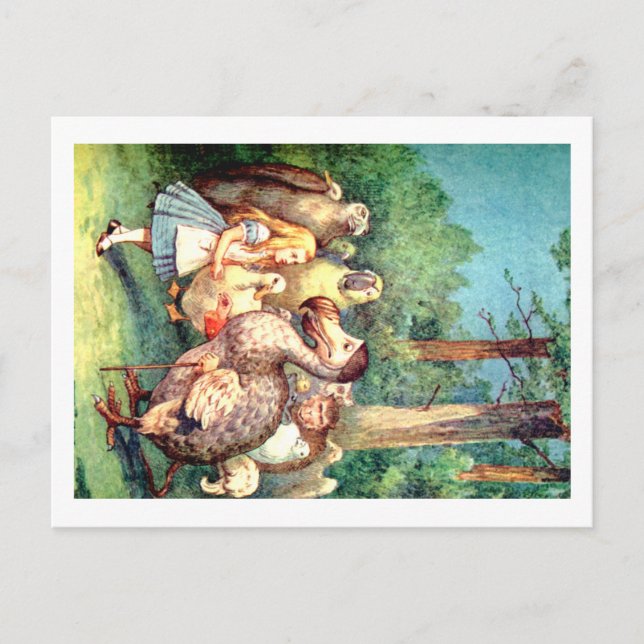 Alice and The Dodo Bird in Wonderland Postcard (Front)
