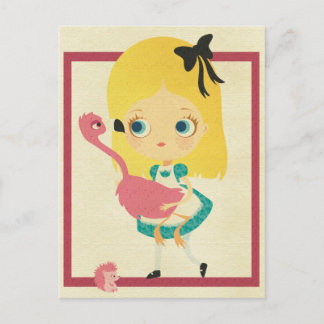 Alice and the Flamingo Postcard