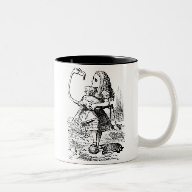 Alice and the Flamingo Two-Tone Coffee Mug (Right)
