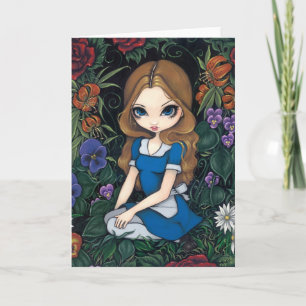 "Alice and the Flowers" Greeting Card