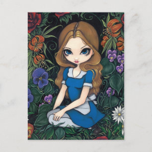 "Alice and the Flowers" Postcard