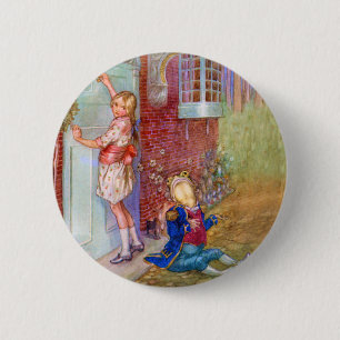 Alice and The Frog Footman At The Duchess' Doorway 6 Cm Round Badge