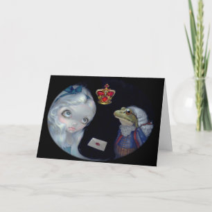 "Alice and the Frog Footman" Greeting Card