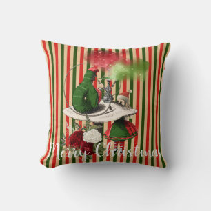 Alice and the Hookah Smoking Caterpillar Christmas Cushion