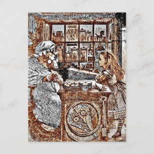 Alice and the Knitting Sheep Postcard