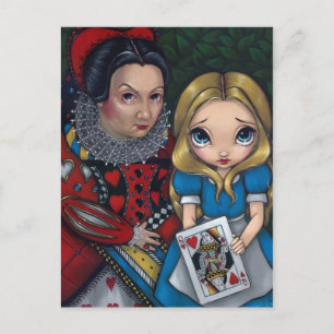 "Alice and the Queen of Hearts" Postcard