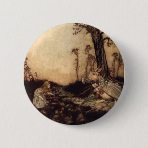 Alice and the Rabbit 6 Cm Round Badge