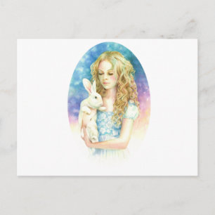 Alice and the Rabbit Postcard