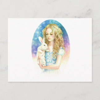 Alice and the Rabbit Postcard