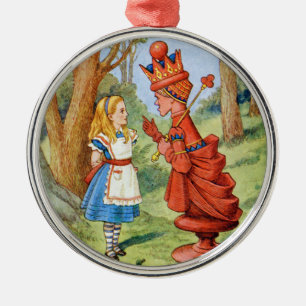Alice and the Red Queen in Wonderland Metal Tree Decoration
