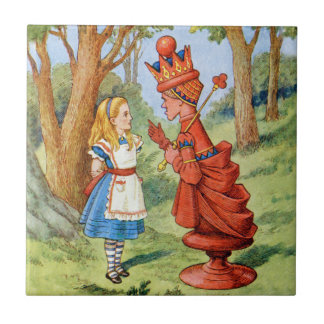 Alice and the Red Queen in Wonderland Tile