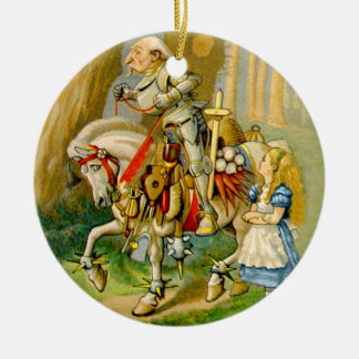 Alice and The White Knight in Wonderland Ceramic Tree Decoration