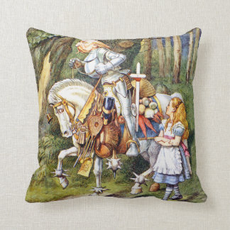 Alice and The White Knight in Wonderland Cushion