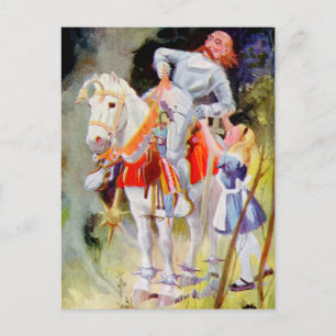 Alice and the White Knight in Wonderland Postcard
