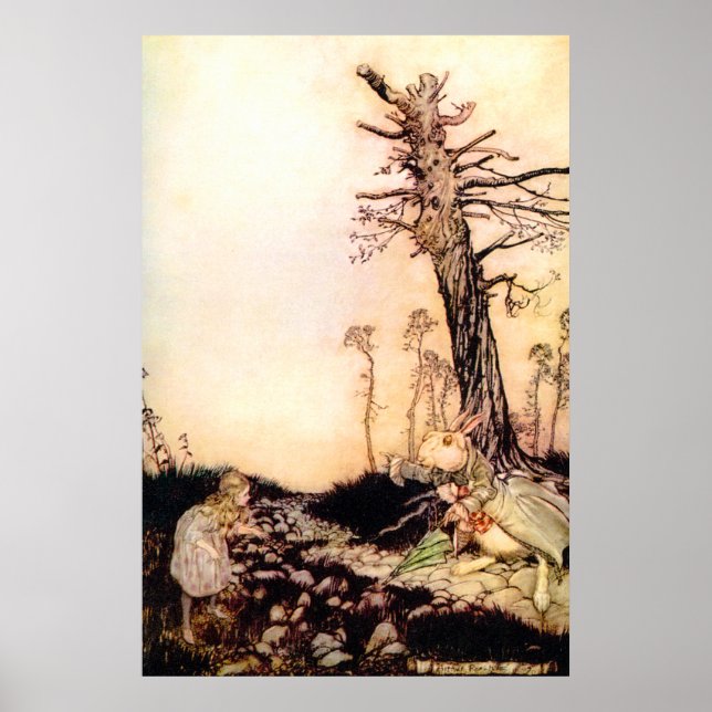 'Alice And The White Rabbit' Poster (Front)