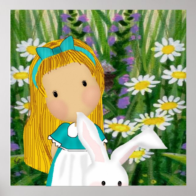 Alice and the White Rabbit Poster (Front)