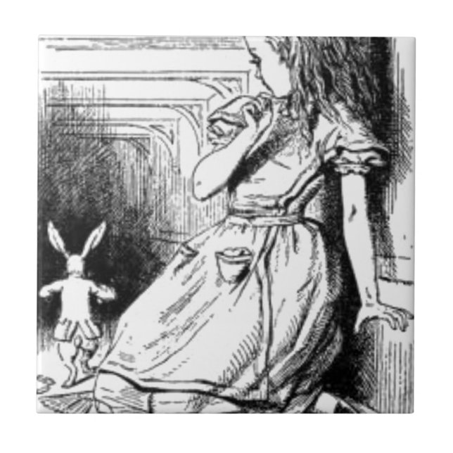 Alice and the White Rabbit Tile (Front)