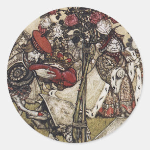 Alice and Wonderland - Arthur Rackham Classic Round Sticker