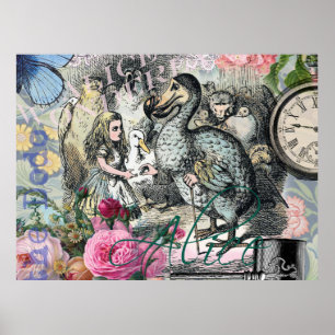 Alice Artwork Wonderland Dodo Vintage Poster
