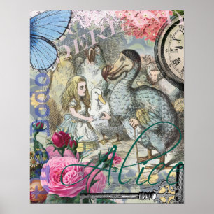 Alice Artwork Wonderland Dodo Vintage Poster