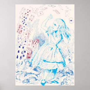 Alice Attacked by Cards Poster