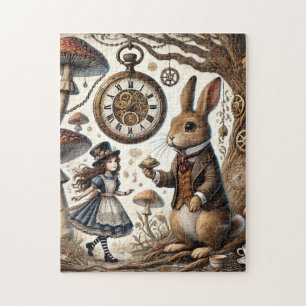 alice aventures in wonderland white rabbit jigsaw puzzle