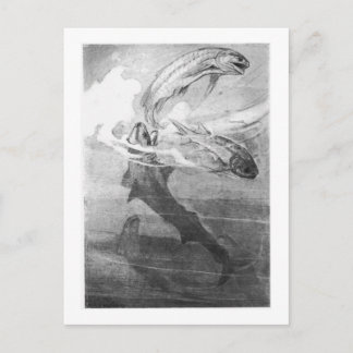 Alice B. Woodward: Devonian Sharks art postcard