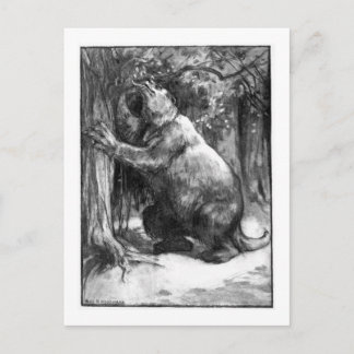 Alice B. Woodward: Megatherium art postcard