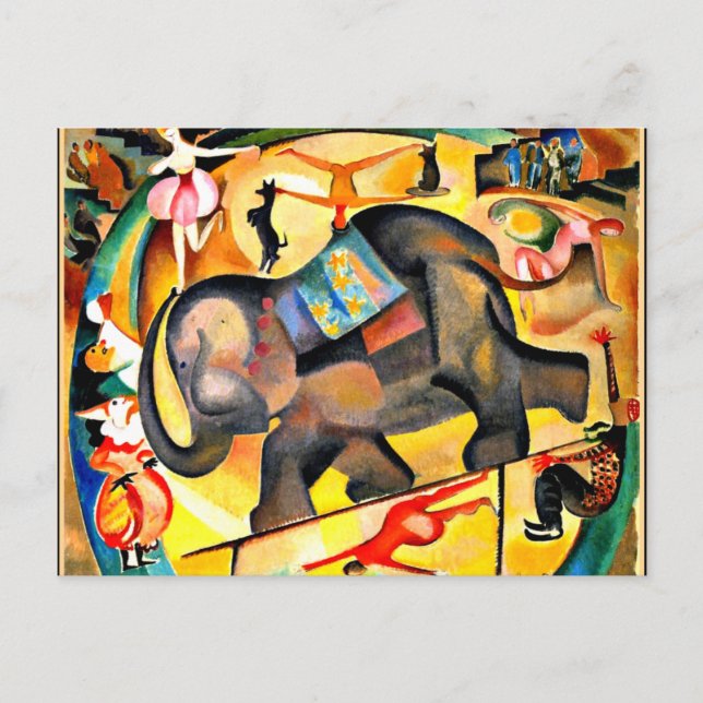 Alice Bailly - The Elephant, fine art painting Postcard (Front)