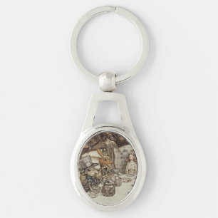 Alice Birthday Unbirthday Rabbit Hatter Party Key Ring