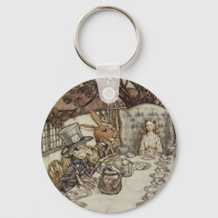 Alice Birthday Unbirthday Rabbit Hatter Party Key Ring
