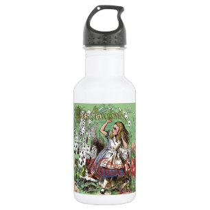 alice cards wonderland hatter rabbit 532 ml water bottle