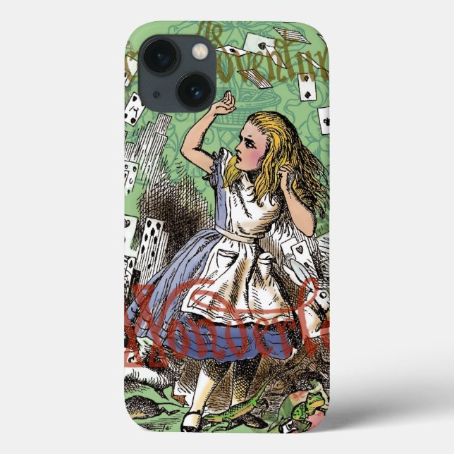 alice cards wonderland hatter rabbit  Case-Mate iPhone case (Back)