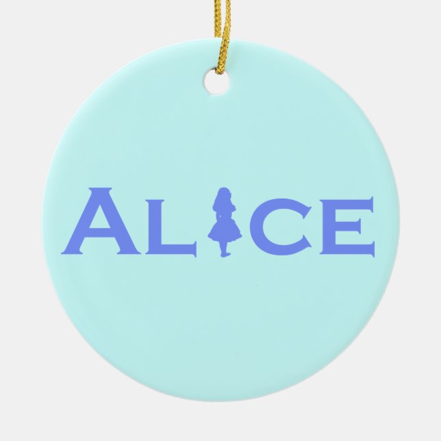 Alice Ceramic Tree Decoration (Front)