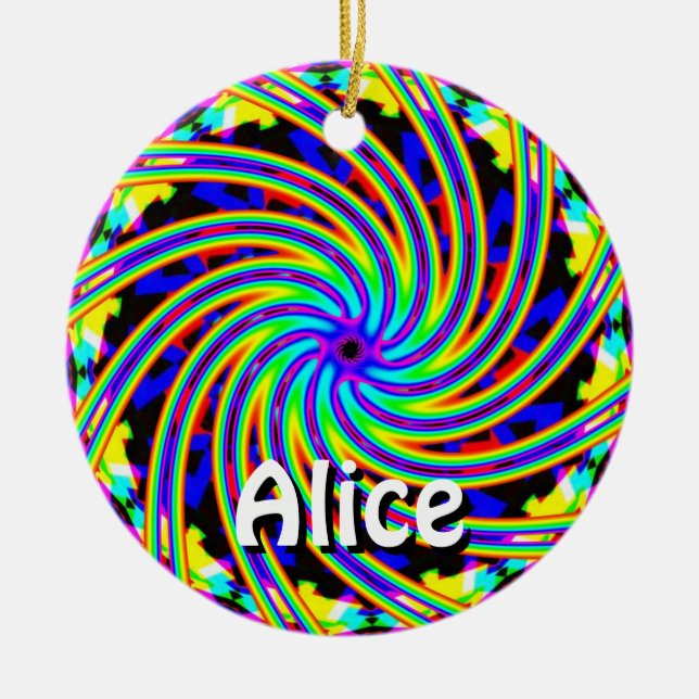 Alice (Change the Words) Ceramic Tree Decoration (Front)