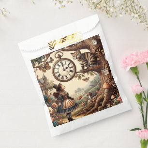 Alice & Cheshire Cat: Whimsical Wonderland Fantasy Favour Bags