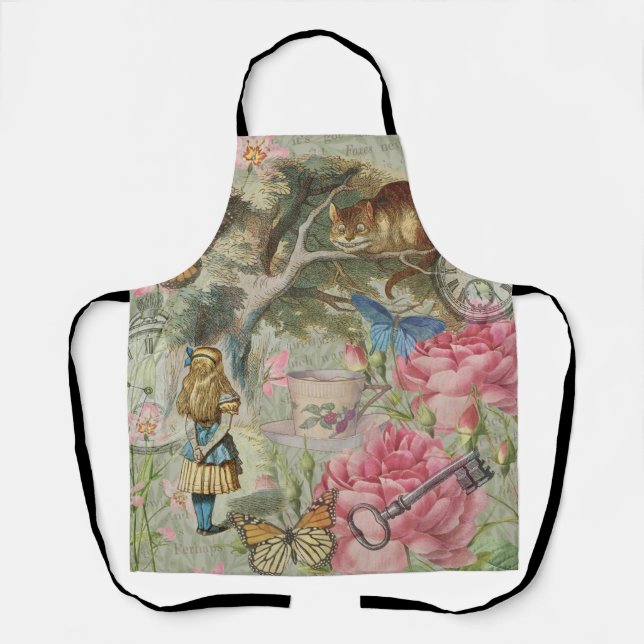 Alice Cheshire Cat Wonderland Tree Garden Apron (Front)