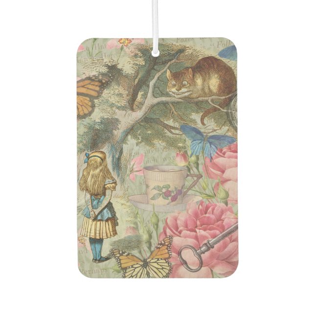 Alice Cheshire Cat Wonderland Tree Garden Car Air Freshener (Front)