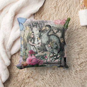 Alice Classic Wonderland Dodo Tenniel Art Cushion