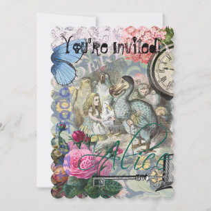 Alice Classic Wonderland Dodo Tenniel Art Invitation