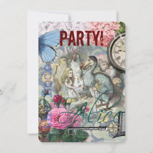 Alice Classic Wonderland Dodo Tenniel Art Invitation