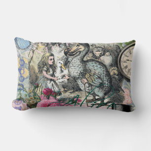 Alice Classic Wonderland Dodo Tenniel Art Lumbar Cushion