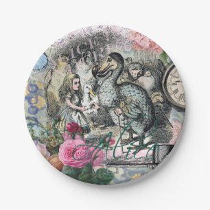Alice Classic Wonderland Dodo Tenniel Art Paper Plate