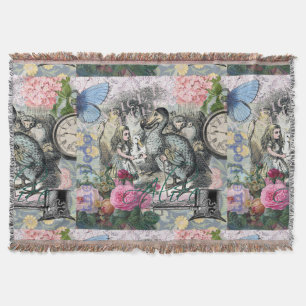 Alice Classic Wonderland Dodo Tenniel Art Throw Blanket
