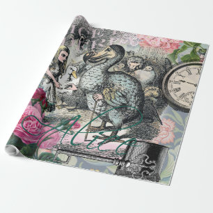 Alice Classic Wonderland Dodo Tenniel Art Wrapping Paper